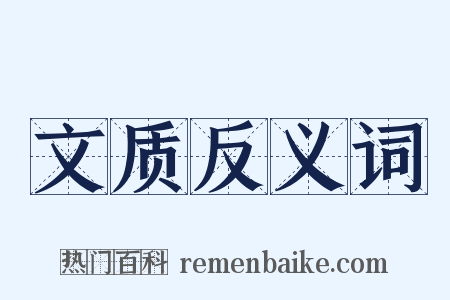 文质反义词是什么意思的图片